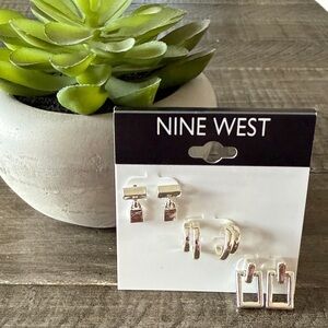 Nine West Silver Earring Trio Set.